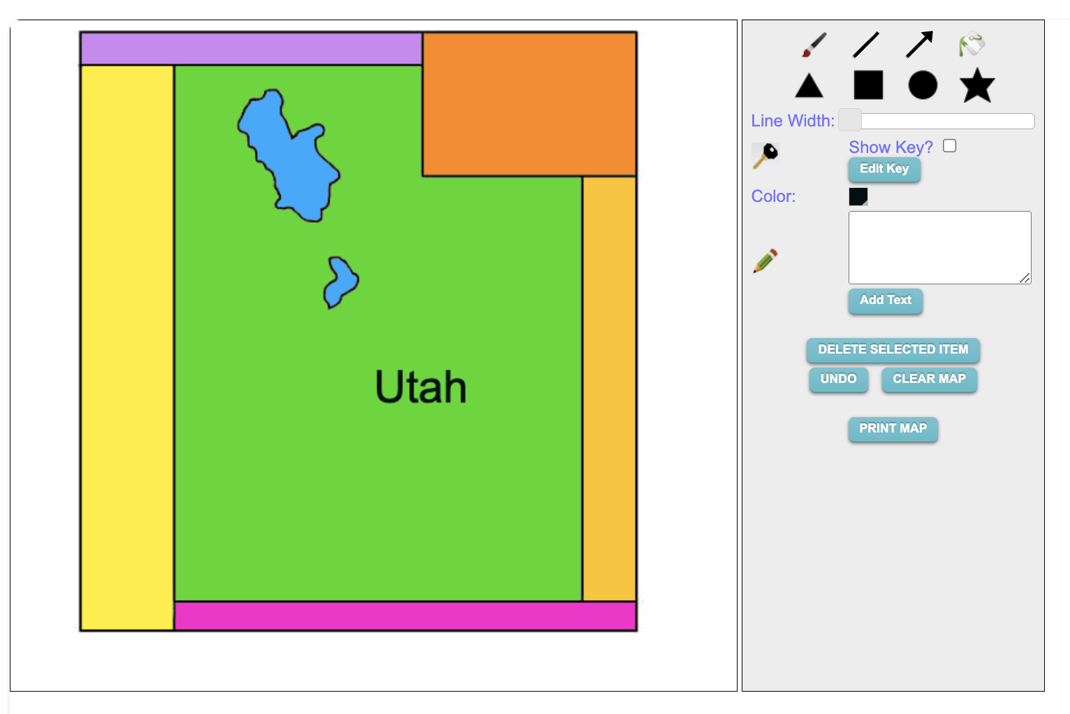 Make your Own Utah Map Online